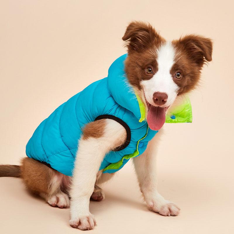 Winter Warm Border Collie Dog Vest Windproof Puffer Coat for Large Puppies 3 Months Cold Weather Apparel Dog Clothes Winter