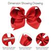BABY BOWS 1Pcs 6inch Solid Colors Grosgrain Ribbon Hair Clips for Girls Large Hairpins Boutique Barrettes Kids Hair Accessories