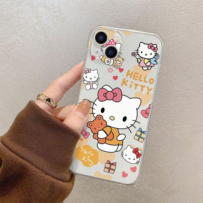 HelloKitty transparent and simple Apple 16ProMax unique good-looking iPhone15 Pro girl feeling super hot