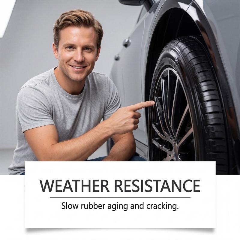 Long Lasting Tire Dressing Sprayed with Water Based Formula Quick Dry High Gloss UVB Protection for Car Motorcycle Tires