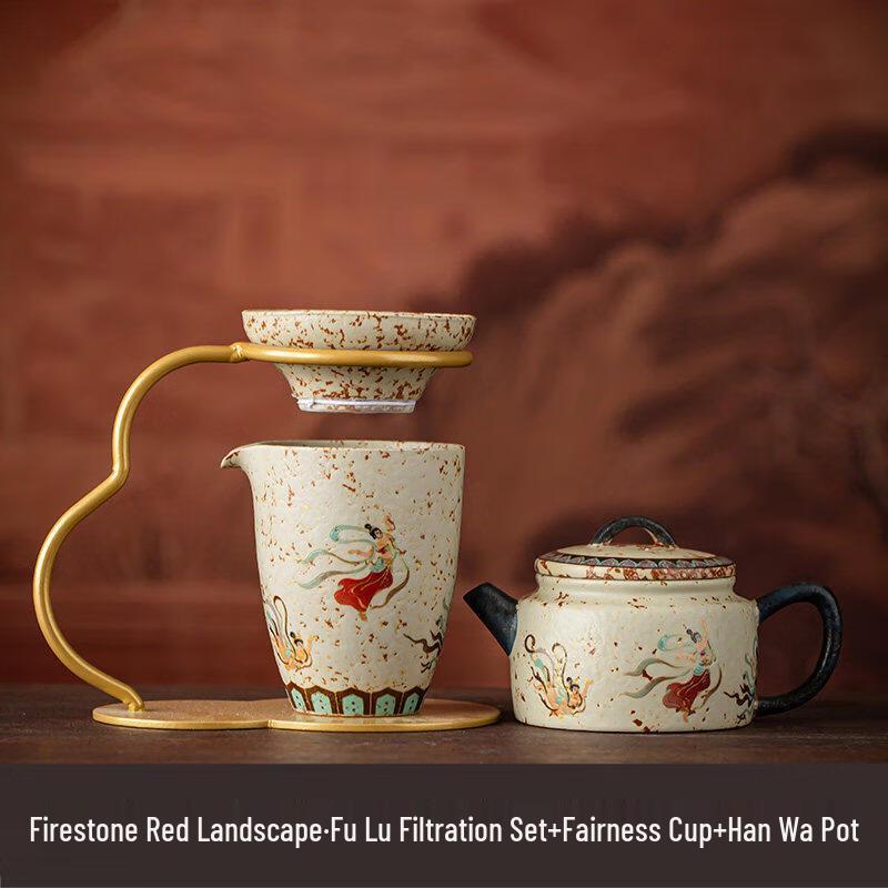 Dunhuang Flying Apsaras Ceramic Tea Set