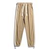 Pants Men's Spring and Autumn New Men's Striped Elastic Casual Sports Nine-Point Pants Tide Tie Feet Loose Sweatpants