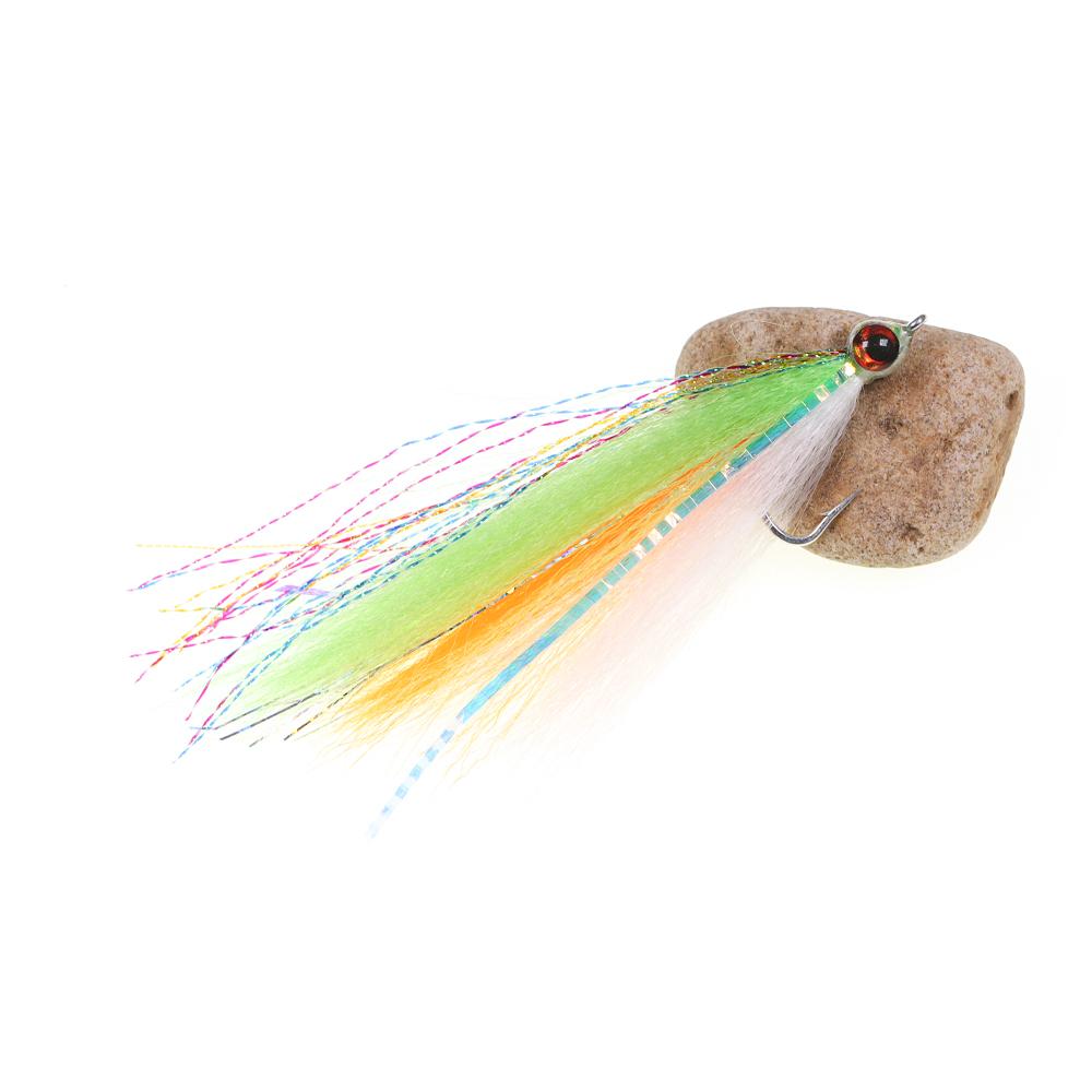 1PC 3D Epoxy Fish Eyes Minnow Streamer Synthetic Fiber Artificial Bait Trout Bass Salmon Bluefish Tarpon Steelhead Fishing Lure