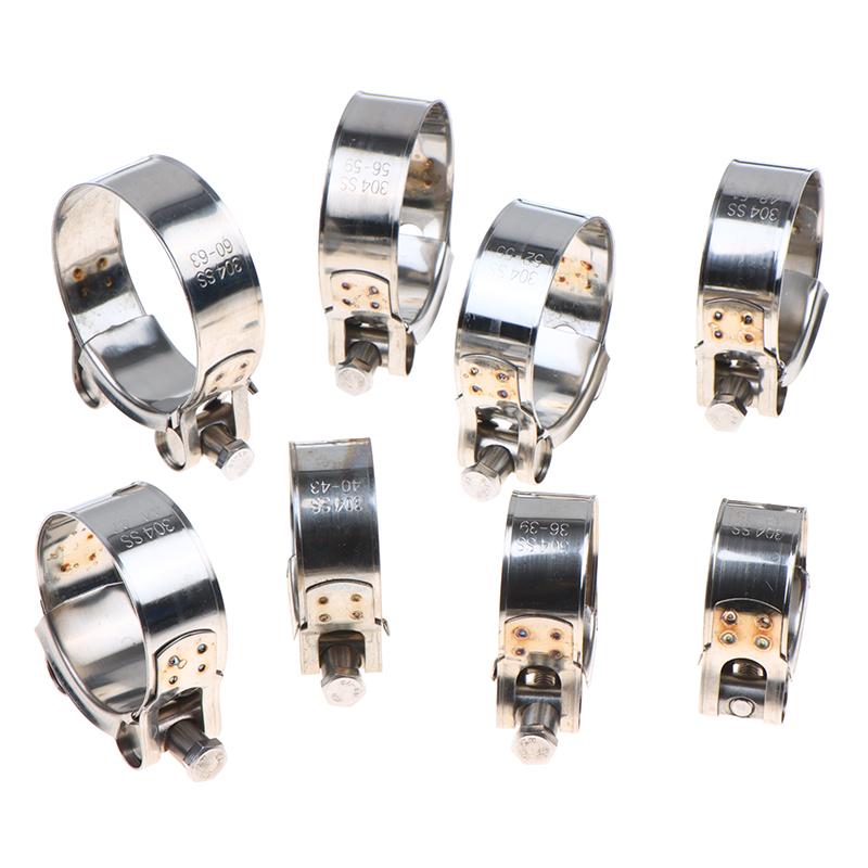 1Pc 304 Stainless Steel Powerful Hose Pipe Tube Clamps Exhaust Air Water Pipes Sealing Powerful Strength Repair Welding Tool
