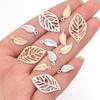 50pcs Iron Hollow Leaves Charm Vintage Leaves Charm DIy Jwelery Making Neckalce Bracelet Decoration Gold Rhodium Color Pendant