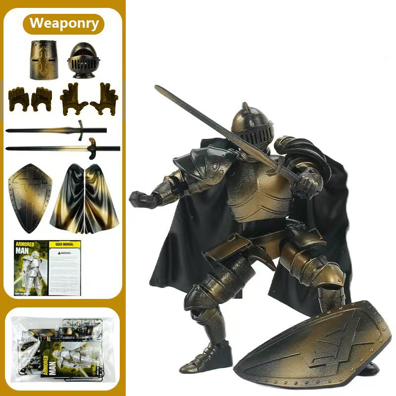 Medieval Knight 3D Multi-Jointed Movable Shapeshift Robot Mannequin Dummy Action Model Doll Toys Kid Decora for Girls Boys Gifts