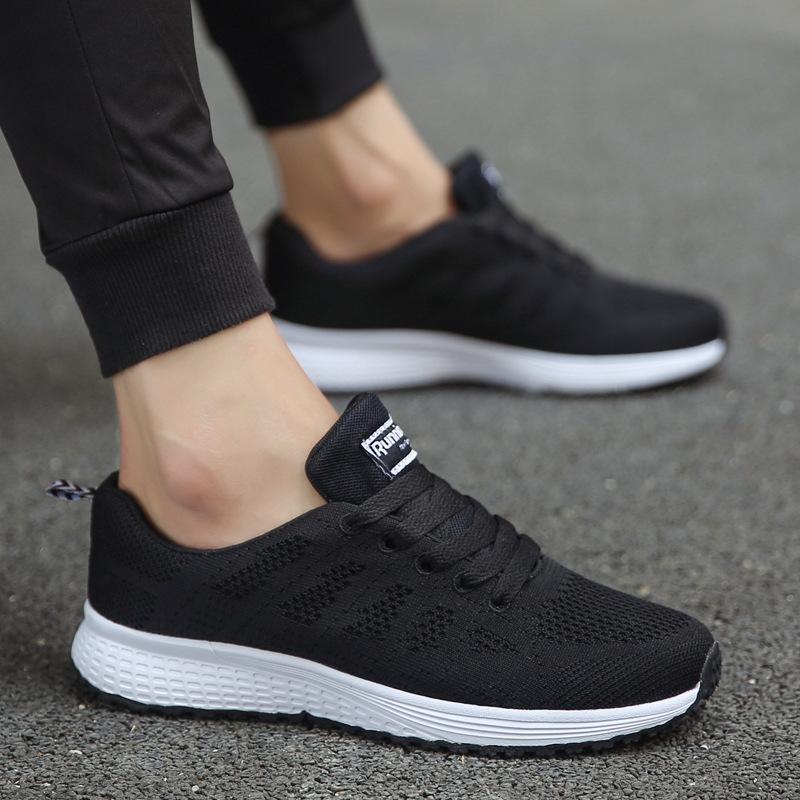 Mujer Hombre Zapatos Casuales Moda Transpirable Caminar Malla Zapatos Planos Zapatillas Calzado Femenino