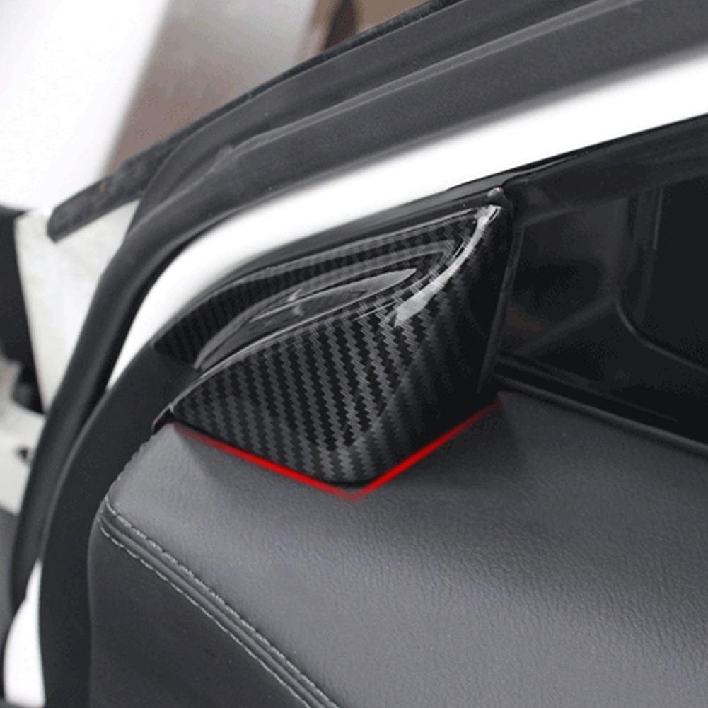 For Mazda CX-5 CX5 CX 5 2017 2018  Carbon Fiber Car Front Door Window Inner Triangle A Colum Cover Stickers Trim