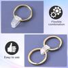 AA58 200 Pcs Plastic Keychain Clips, Acrylic Keychain Connector, Clear Keychain Clips for Crafts, Keychain Attachment