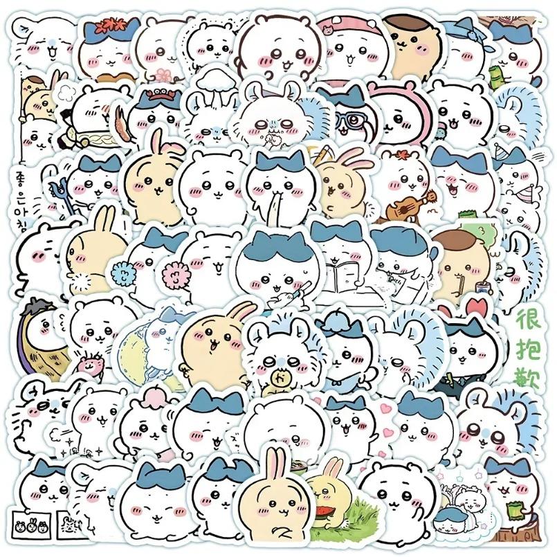 100pcs Cute Stickers DIY Waterproof Vinyl Scrapbook Water Cup Phone Case Lovely Cartoon Anime Sticker Kids Gift Toy For Phone