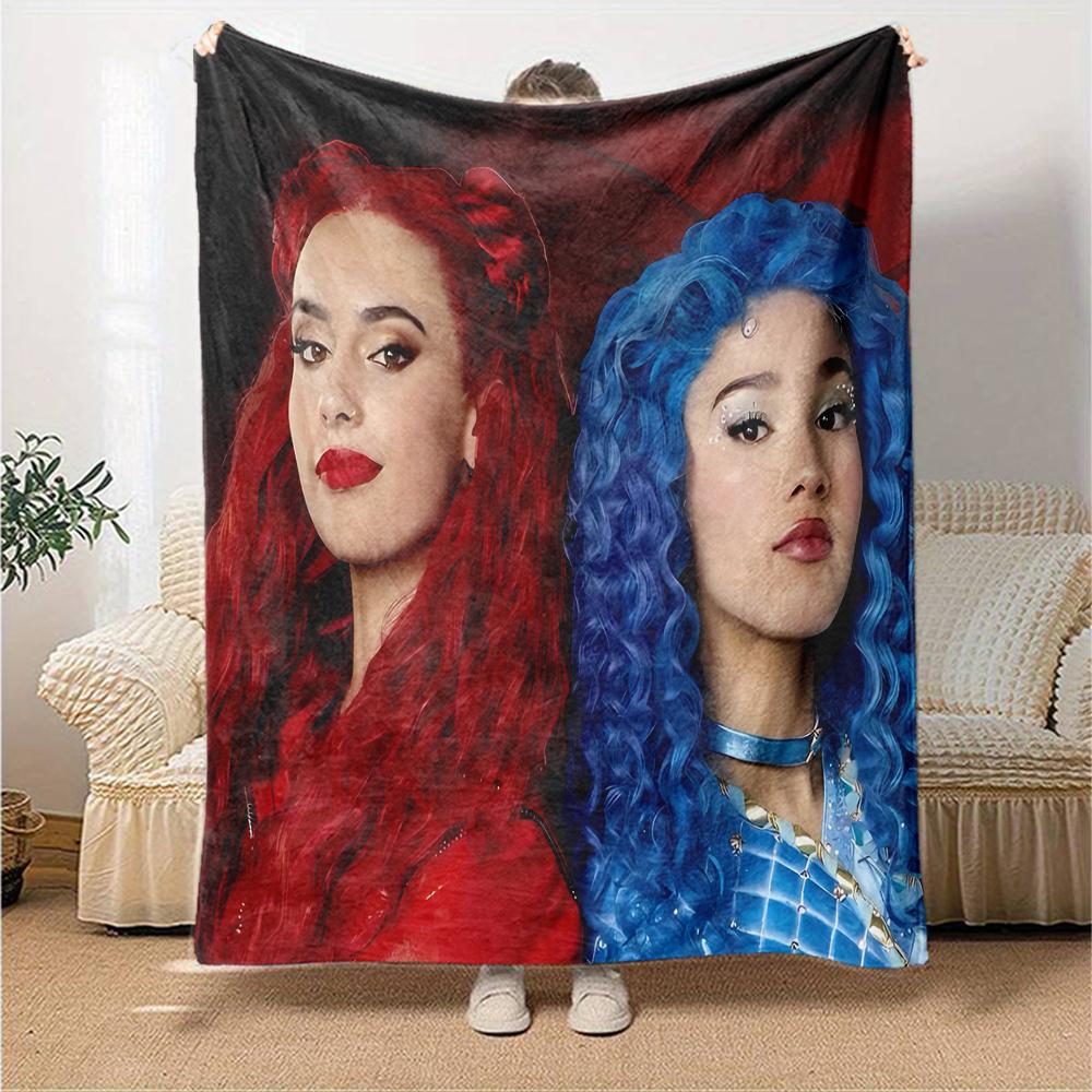 1pc Descendants The Rise of Red2 Blanket, Gift, for Men and Women, Soft Blanket, Good for Sofa Bed Couch Travel, Lightweight Flannel Blanket