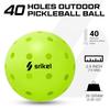 Srikel Outdoor Pickleball - USAPA Approved, Seamless Rotomold Design for Durability, 4-Pack Greens, 40 Holes of Crack-Resistant Pickleball for