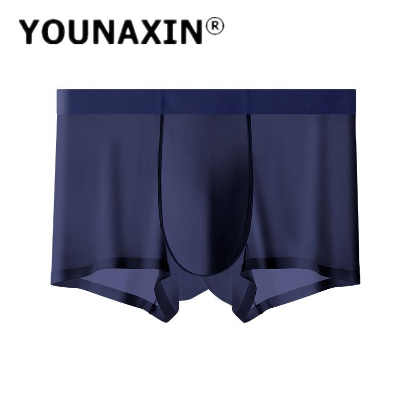 Herren Sexy Unterwäsche Große Größe Eis Seide Atmungsaktiv Boy Boxer Briefs Shorts Homme Groß Unterhosen L XL 2XL 3XL 4XL 5XL