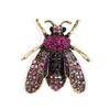 Honeybee Enamel Brooch Pin With Rhinestones For Women Vintage Fashion Accessory