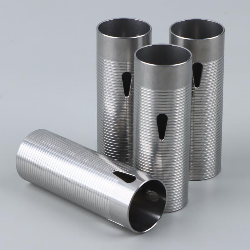 Cnc Advanced Stainless Steel Ribbed Heat Dissipation Cylinder For Airsoft Ver.2 Gearbox 80%/70%/60%/50% Sport Toy