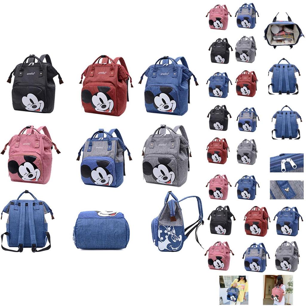 Multifunktionale Mickey Mama-Tasche für stilvolle Mütter mit Oxford-Gewebe und Cartoon-Mustern 30l Fassungsvermögen