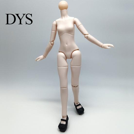 Posable Figure Body 1/6 Scale Doll with 3 Neck Adapters, 9.8-Inch Blank Action Articulated Flexible Joint, Miniature Female for Custom