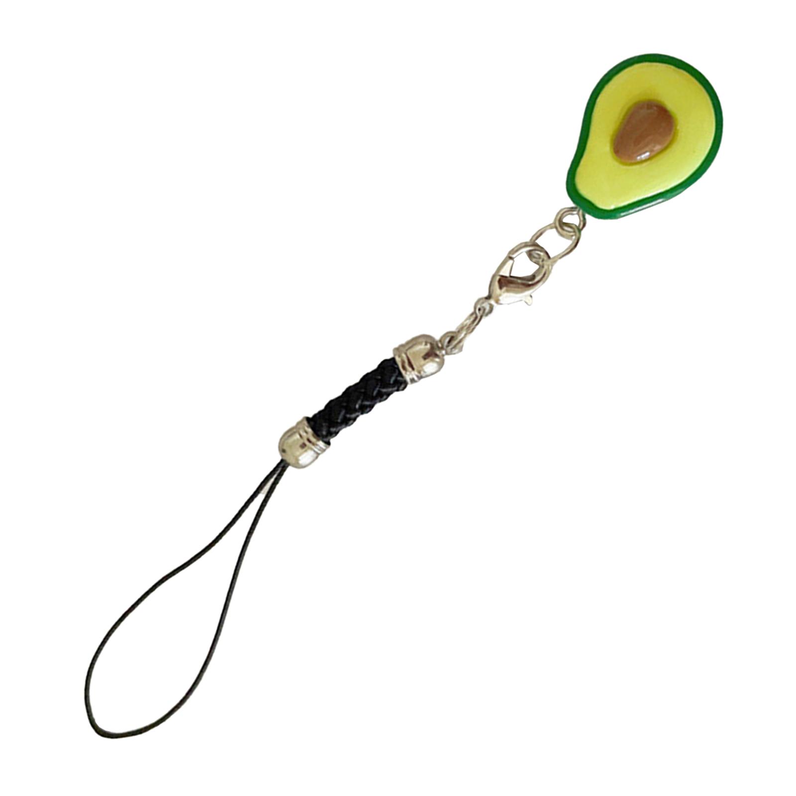 

Модный телефонный брелок Авокадо, подвеска для сумки, элегантный фруктовый брелок, аксессуар для рюкзака, брелок для ключей для персонализированного украшения