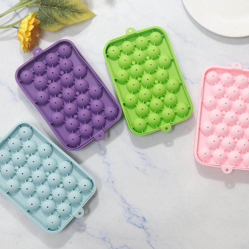 25 Grids Silicone Ice Ball Mold with Lid Easy  Treats for Gatherings