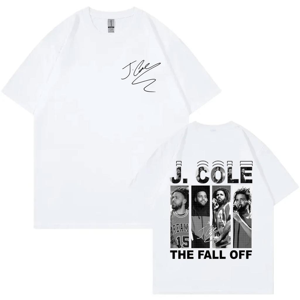 Rapper J Cole The Fall Off Tour 2026 Graphic T Shirts Mens Hip Hop Vintage Short Sleeve Tshirts Casual Fashion Loose Tshirt