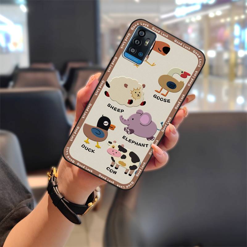 Fashion Design Dirt-resistant Phone Case For ZTE Blade A71 Cartoon Full Wrap Anti-knock Soft Case Shockproof Cover Cute