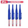 32mm 1-16pcs Long Head Markers Pen Multi-purpose Woodworking Tile Decoration Deep Hole Marker Pens Red/Black/Blue/Green Ink