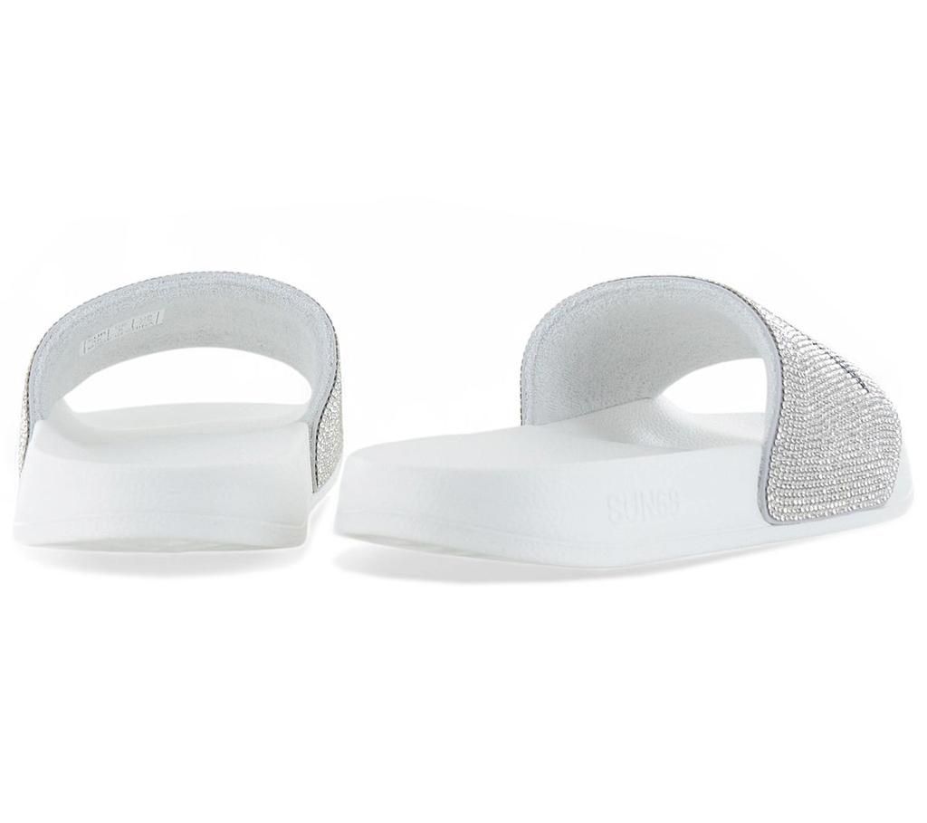 SUN68 Slippers LOGO STRASS - Damen Sandalen Pantoletten Slides Badesandalen X35205-01 ORIGINAL