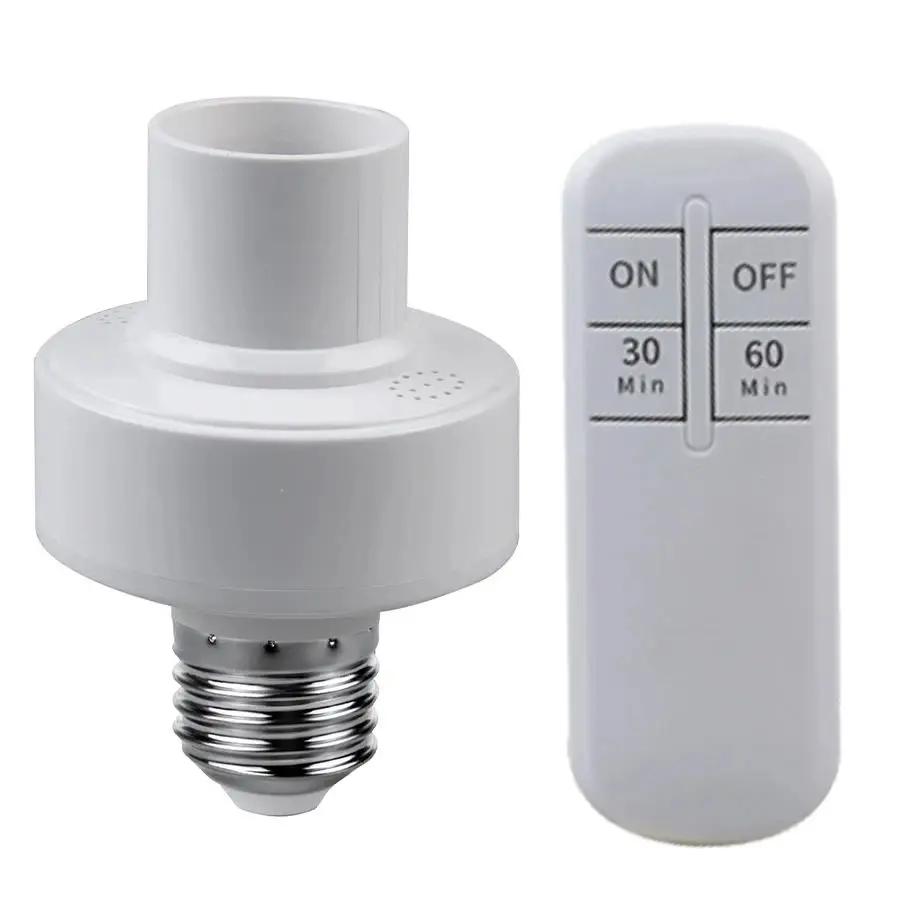 E27 Smart Light Bulb Socket RF 433MHz Wireless Remote Control Lamp Bases Smart Timer Switch For Pendant Ceiling Chandelier Light
