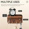 Attractive Wall Mount Key Rack 4 Durable Brass fasteners And Wooden Shelf For Keys Accessories Mail Arrangement
