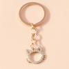 Cute Crystal Rhinestone Cat Keychain Animal Snake Butterfly Keyrings for Men Women Car Keyholder Bag Pendants DIY Jewelry Gifts