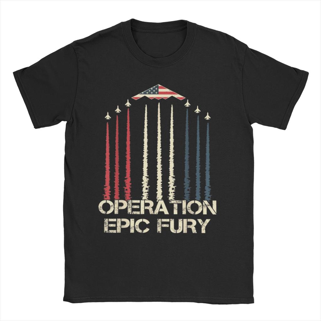 Vintage Operation Epic Fury 2026 Tshirts For Unisex Unisex Crewneck 100 Cotton T Shirt Short Sleeve Tees Plus Size Clothes