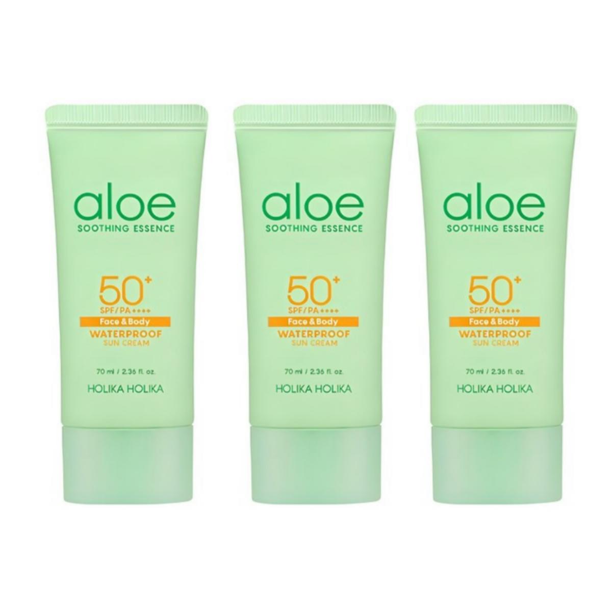HOLIKA HOLIKA Успокаивающая эссенция алоэ водостойкий солнцезащитный крем 70 мл 70ml  X 3PCS