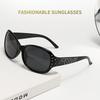European & American Fashion Diamond-Embellished Polarized Retro Sunglasses for Women