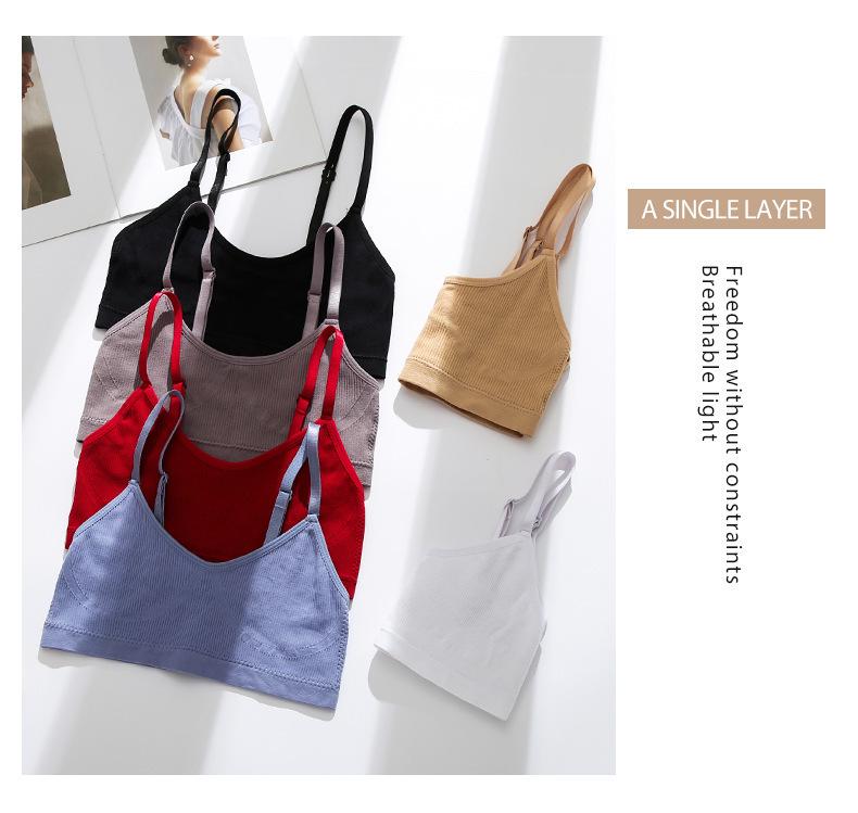 Drahtloses Push-up-Camisole-BH-Set für Damen: Nahtlose, gepolsterte, bequeme Nachtwäsche zum Schlafen, Schöner Rücken, Große Größen, Teenager