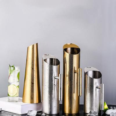 Spersonalizowany dzbanek na wodę ze stali nierdzewnej 1/1,5/2L, duża pojemność, srebrny/złoty, czajnik na zimną wodę, prosty, odporny na upadek dzbanek, KTV
