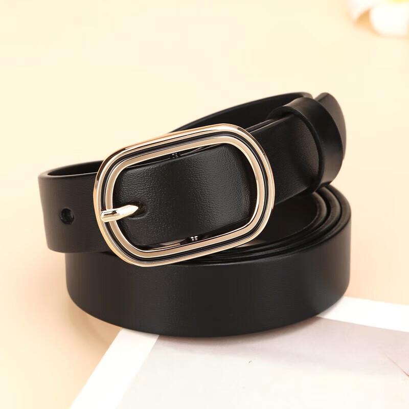 Women's Fashion Leather Round Buckle Belt