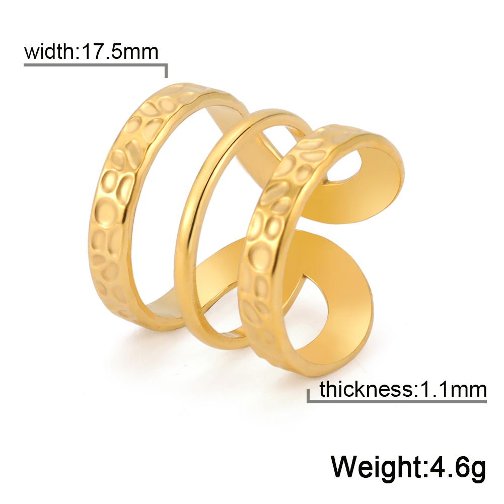 COOLTIME Women Ring Stainless Steel Adjustable Gold Color Finger Rings Mother Day Wedding Jewelry Gift 2025