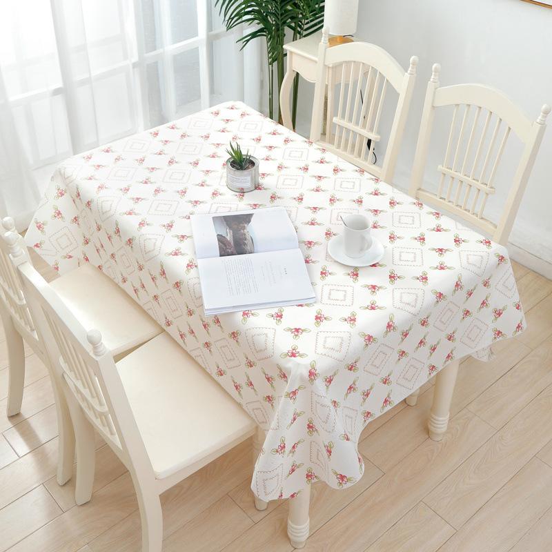 PVC Hotel Waterproof Tablecloth Printed Oil Resistant Rectangular Tablecloth Hotel Plastic Tablecloths Oil Resistant Heat-resistant Cover Cloth