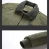 Autumn/Winter Men's Corduroy Lambskin Jacket, Loose, Thickened, Casual Lapel Men's Coat
