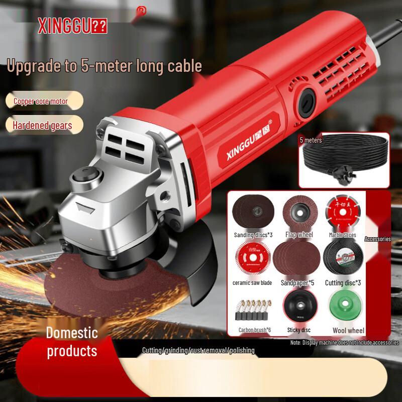 Xinggu XG100-8 Handheld Angle Grinder CN plug (adapter included)