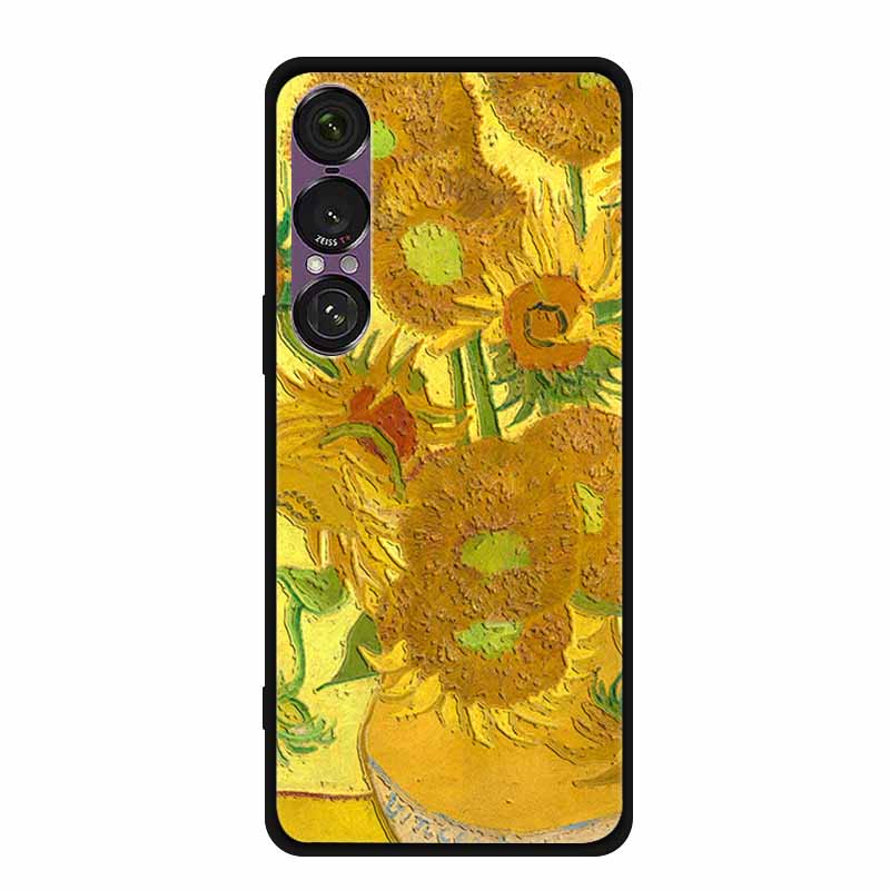 3D Emboss Case For Sony Xperia 1 VII 5G Case Flowers TPU Soft Silicone Back Cover For Sony Xperia 1 VII 2025 Phone Case XQ-FS54