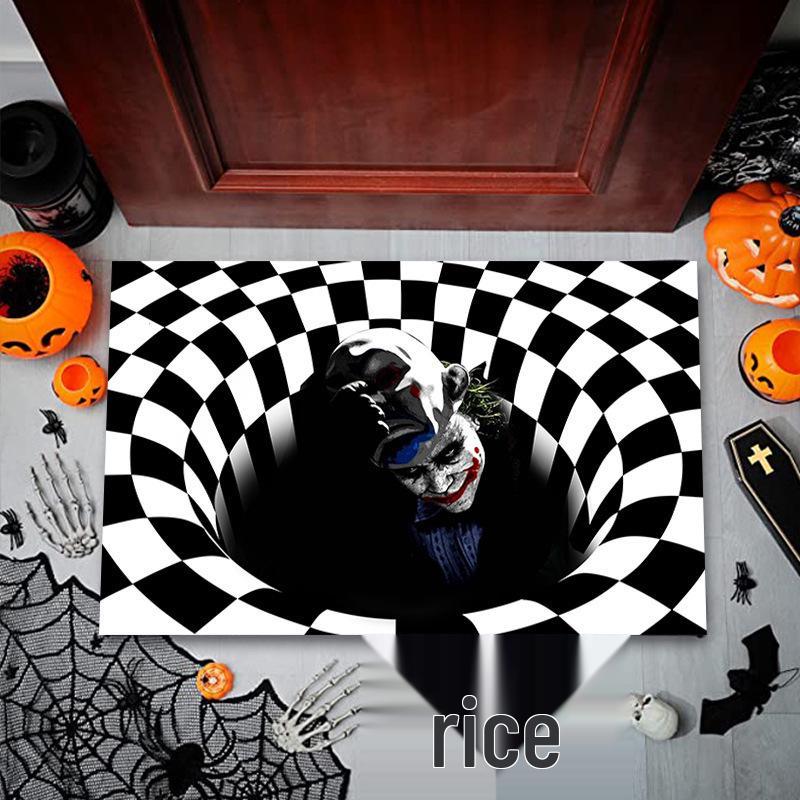 American Halloween Clown Crystal Velvet Doormat - Dirt & Wear Resistant Home Decor