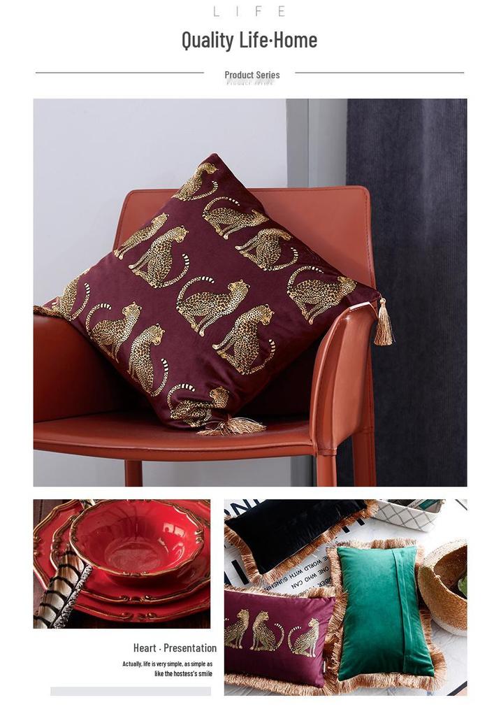 Digital Print Tassel Pillow Covers for Sofa Cushions