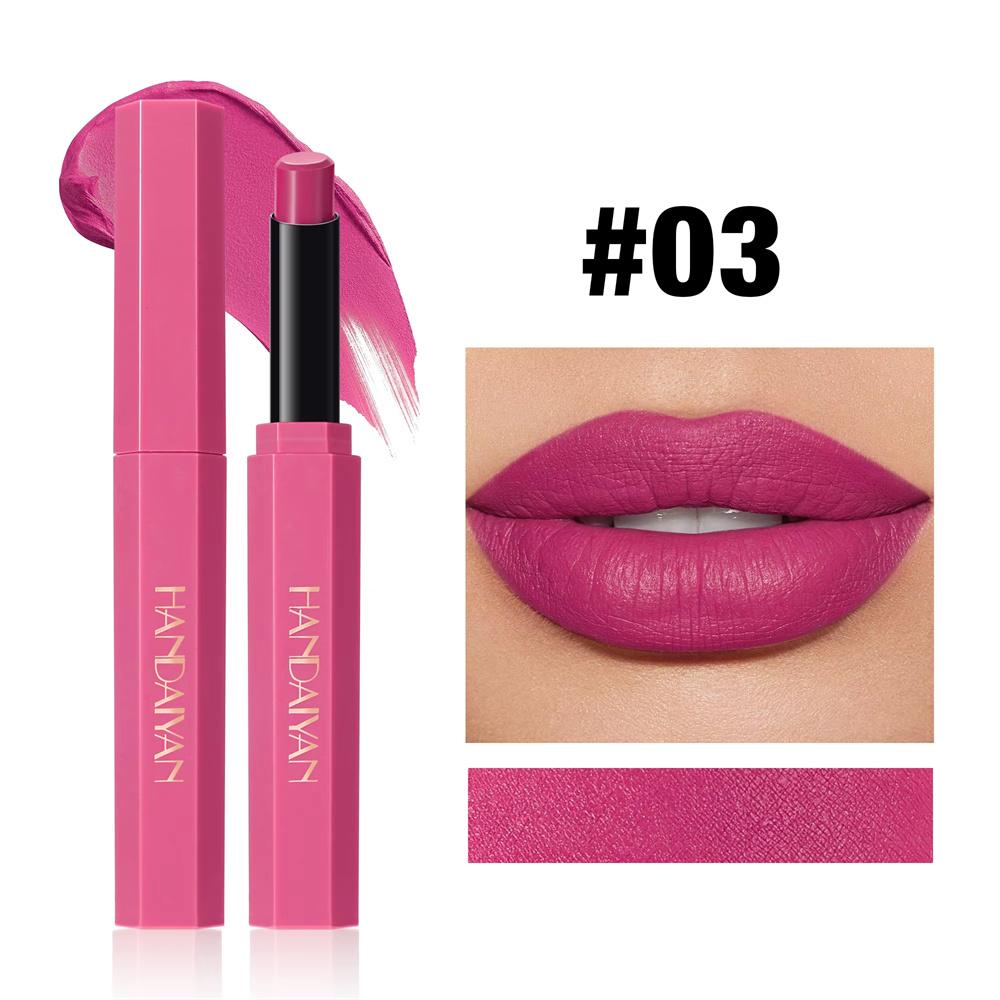 6 Color Matte Lipstick Pencil Waterproof Long Lasting Non-Stick Cup Sexy Red Matte Solid Lip Gloss Nude Pink Lipstick Pen Makeup