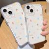 Clear Soft Shockproof Case For iPhone 17 16 13 12 11 14 15 Pro Max 14 15 16 Plus 16E 17 Air Cute Floral Silicone Bumper Cover