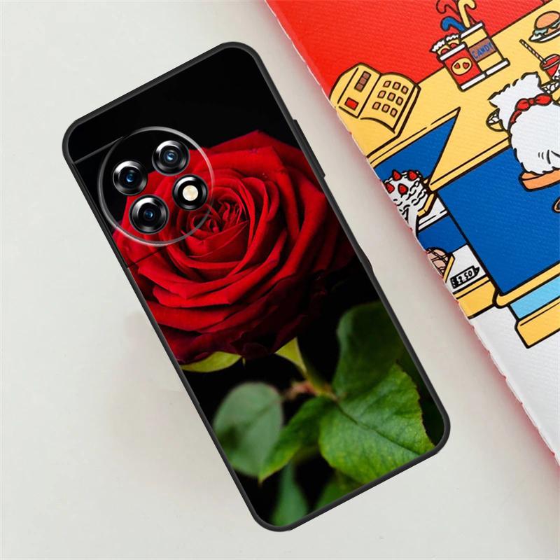 Red Rose Flower Case For OnePlus 10T 8T 12R 10R 9R 12 11 10 9 Pro Nord CE 4 2 Lite N10 N20 N30 Nord 3 Cover