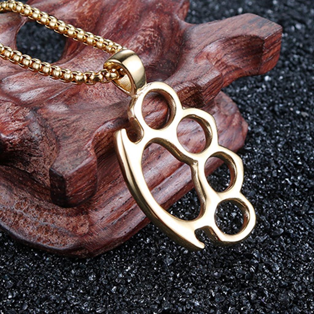1 Stück Hip Hop Edelstahl Pfotenanhänger Halskette für Männer Frauen für tägliche Dekoration