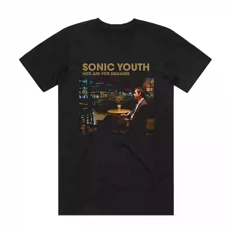 2025 New Sonic Youth Rock Art Men and Women Retro American Short Sleeve T-shirt