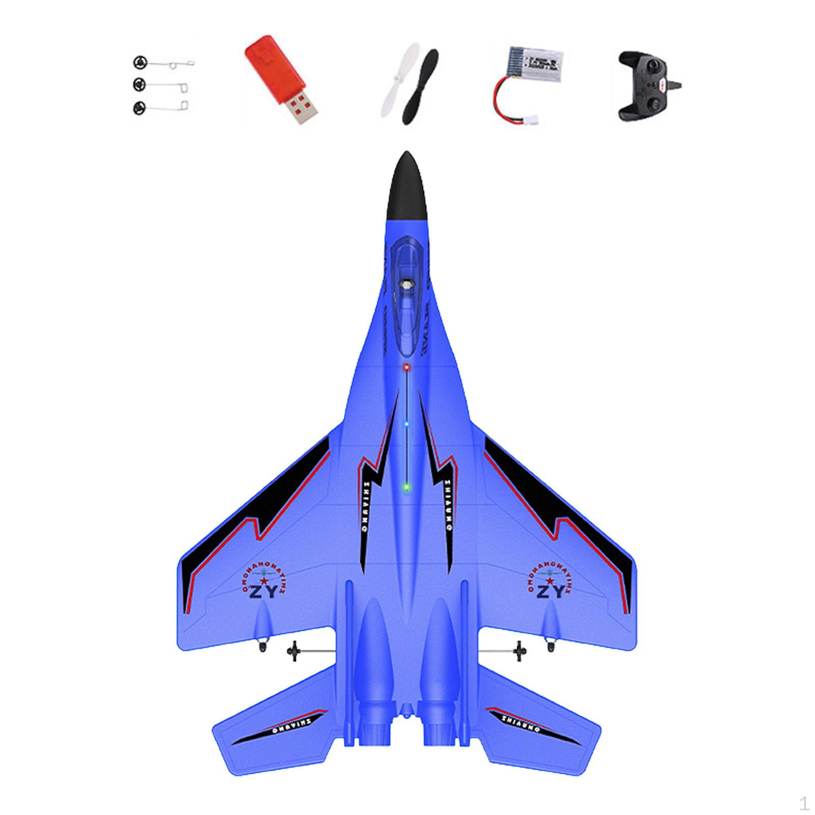 

Drone RC Glider, Outdoor Flying Toys, Ready to Go, Plane with LED Lights, Airplane for Adults синій