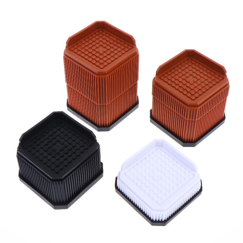 Adjustable Bed Lifter Professional Heavy Duty Square Furniture Foot Pad Non Slip Design for Couch Table and Desk